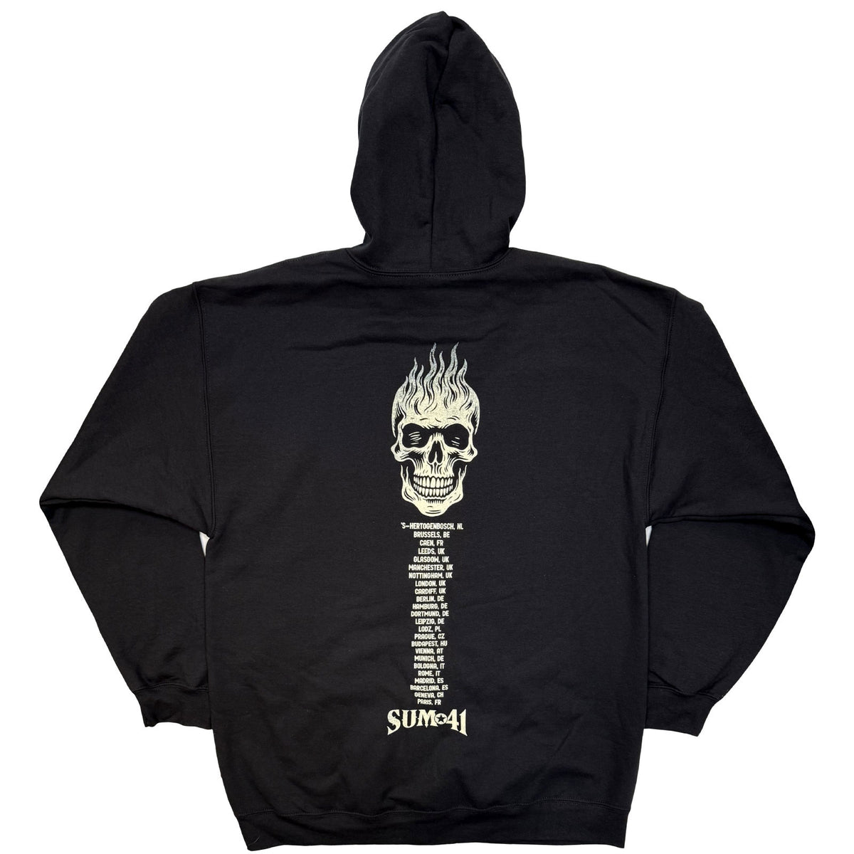 SUM 41 - TOUR '24 PT.2 POCKET LOGO & SKULL - Zipped Hoodie Black
