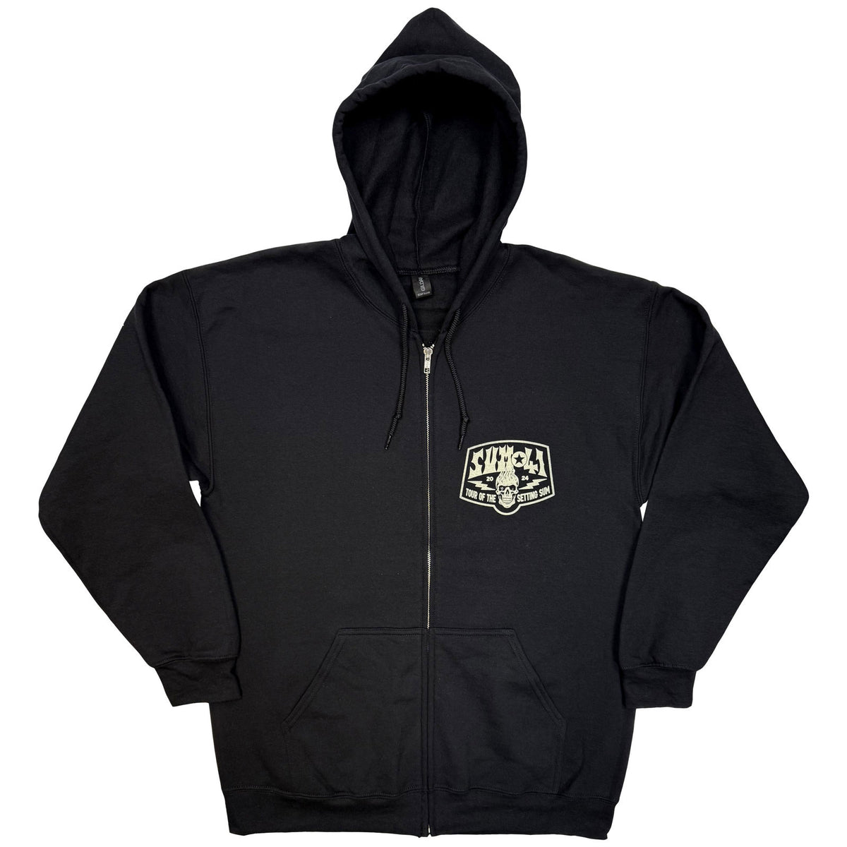 SUM 41 - TOUR '24 PT.2 POCKET LOGO & SKULL - Zipped Hoodie Black