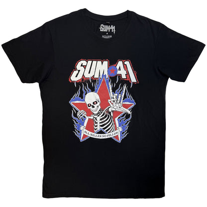 SUM 41 - ALL KILLER NO FILLER SKELETON - Carbon T-Shirt Black
