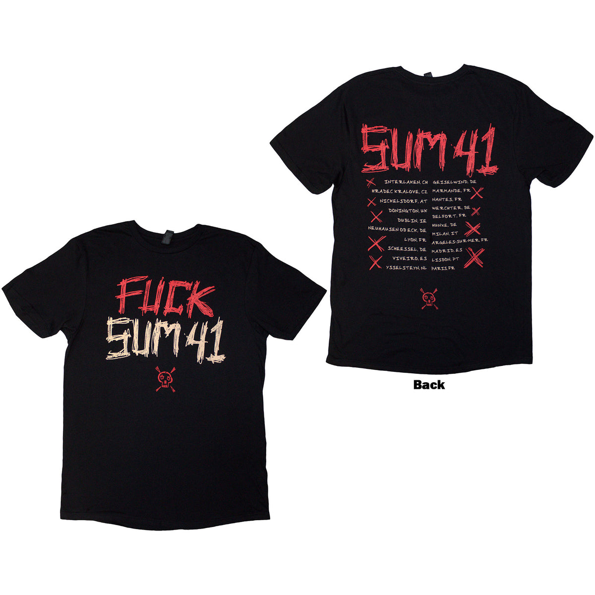 SUM 41 - TOUR '24 FUCK - T-Shirt Black