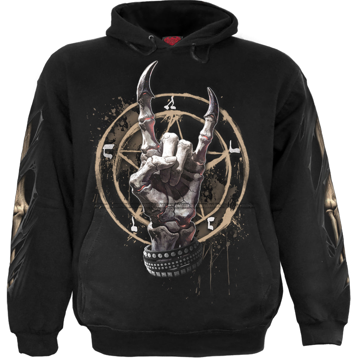 PURE METAL - Felpa con cappuccio nera