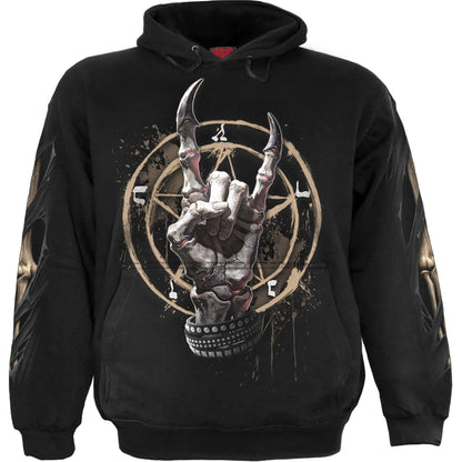 PURE METAL - Felpa con cappuccio nera