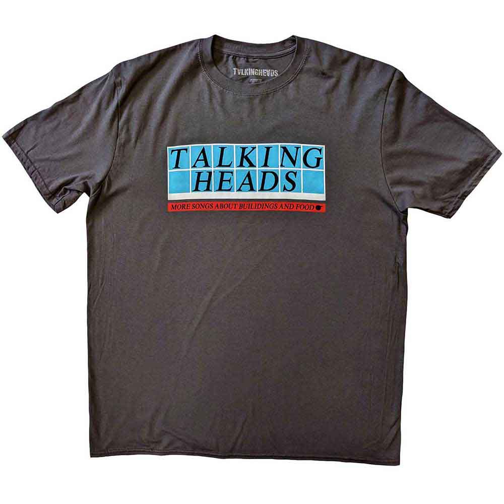 TALKING HEADS - TILED LOGO - T-Shirt Grey