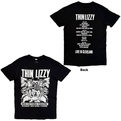 THIN LIZZY - JAILBREAK FLYER CLEVELAND '76 - T-Shirt Black