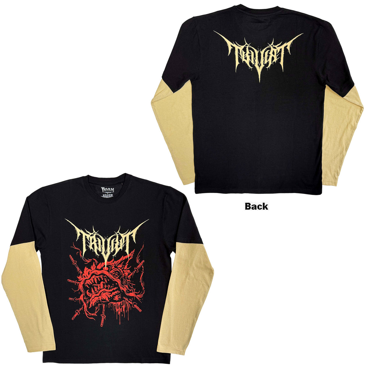 TRIVIUM - RED DEMON - Layered Long Sleeve T-Shirt Multicolour