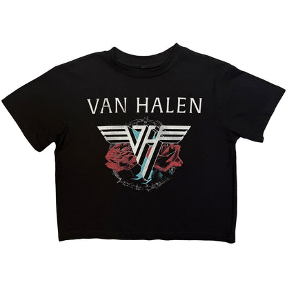 VAN HALEN - '84 TOUR - Ladies Crop Top Black