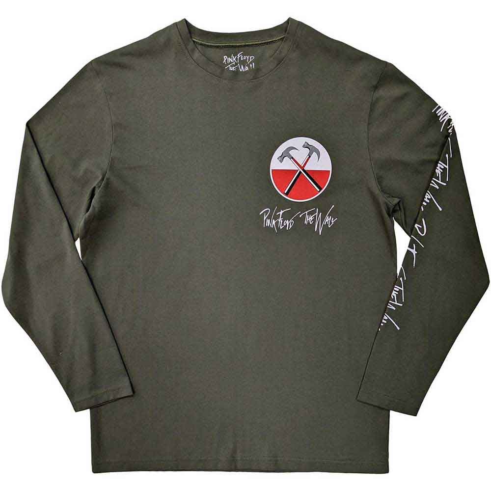 PINK FLOYD - THE WALL HAMMERS LOGO - Long Sleeve T-Shirt Green