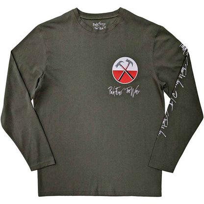 PINK FLOYD - THE WALL HAMMERS LOGO - Long Sleeve T-Shirt Green