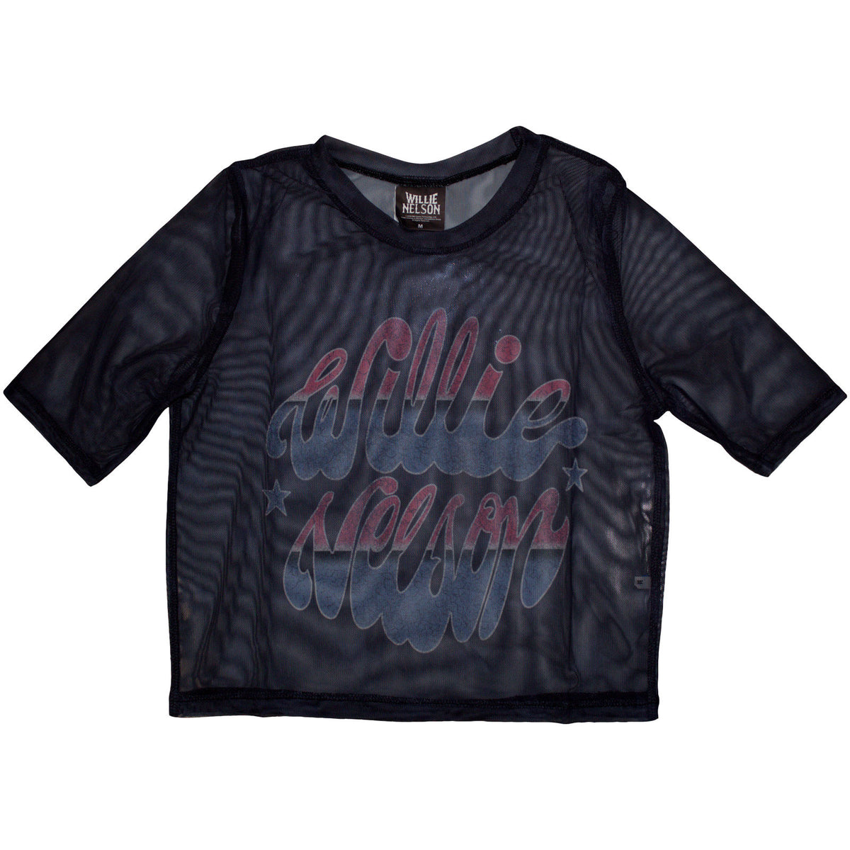 WILLIE NELSON - AMERICANA - Ladies Crop Top Blue