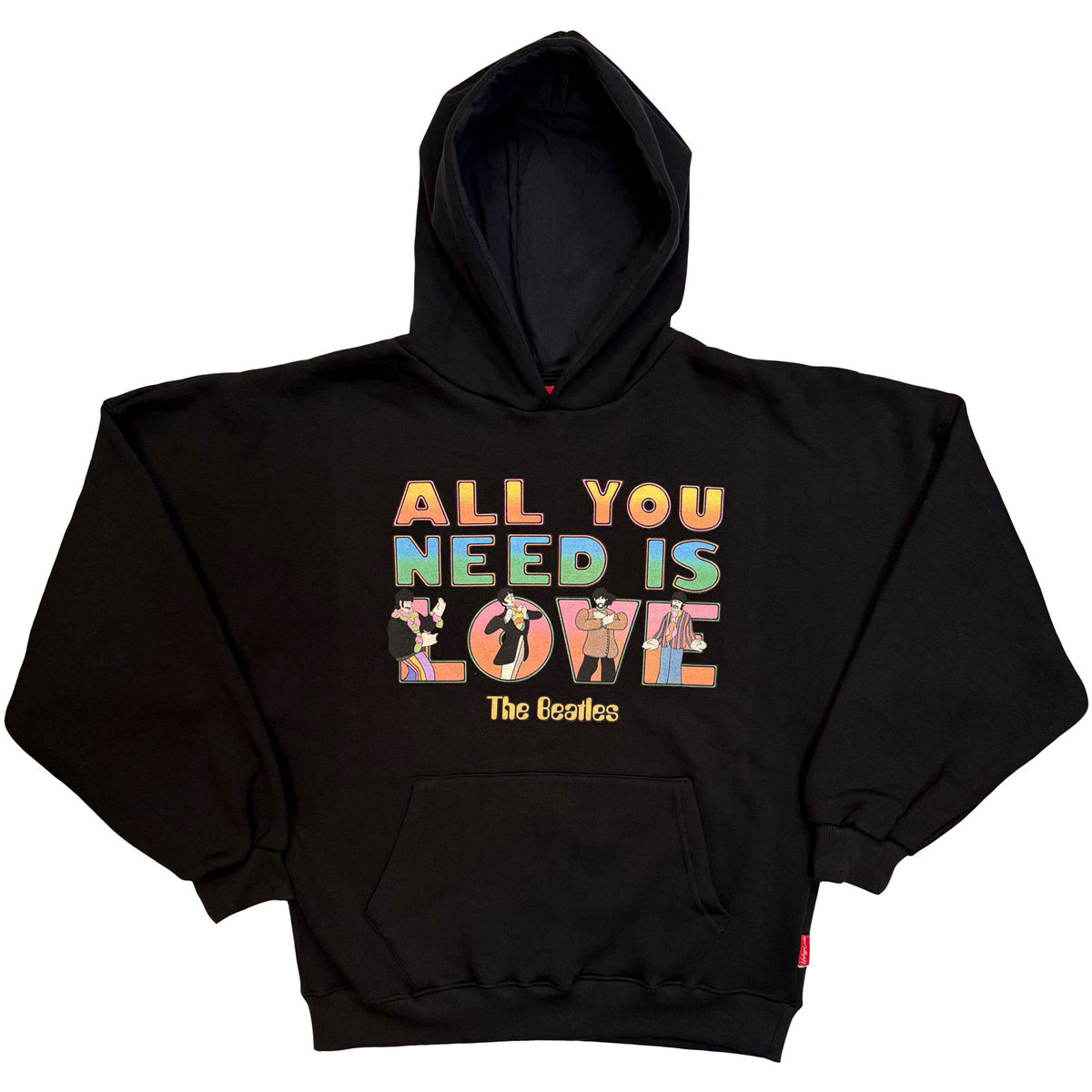 THE BEATLES - AYNIL STACKED - Ladies Pullover Hoodie Black