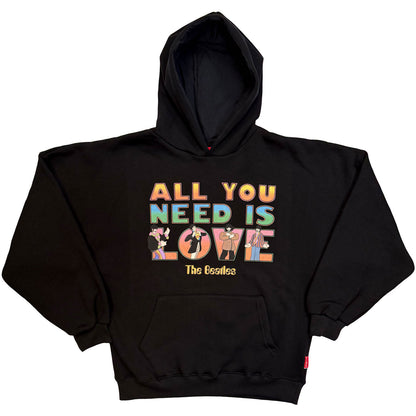 THE BEATLES - AYNIL STACKED - Ladies Pullover Hoodie Black
