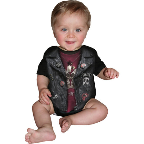 BABY BIKER - Tutina per neonato nera