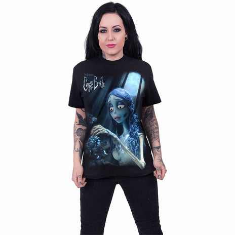 CORPSE BRIDE - GLOW IN THE DARK - Maglietta con stampa frontale nera