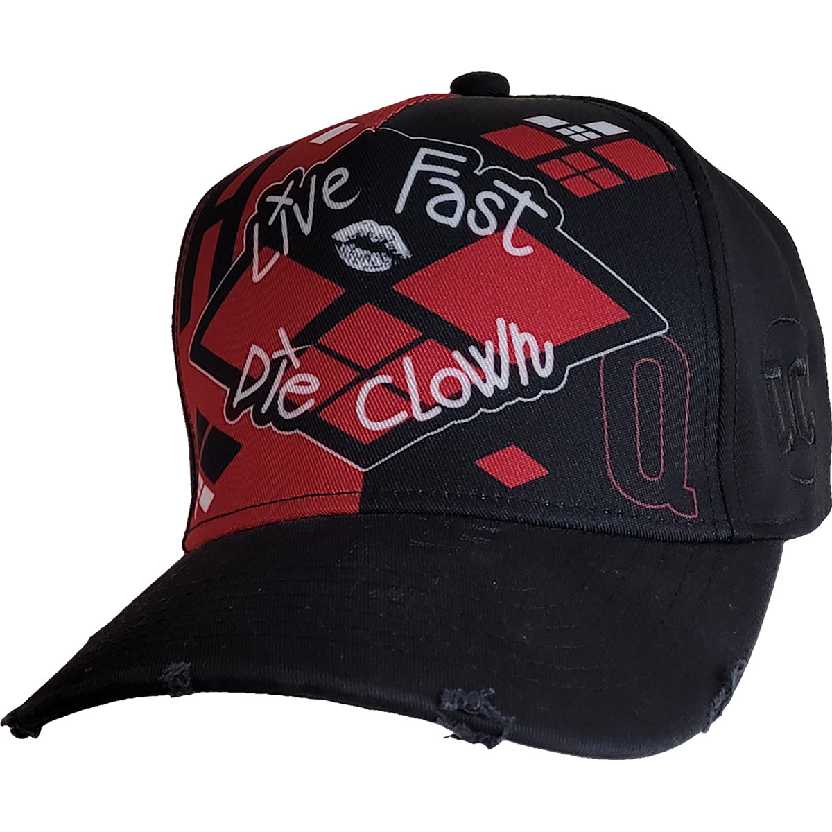 HARLEY QUINN - DIE CLOWN - Baseball Caps Distressed with Metal Clasp