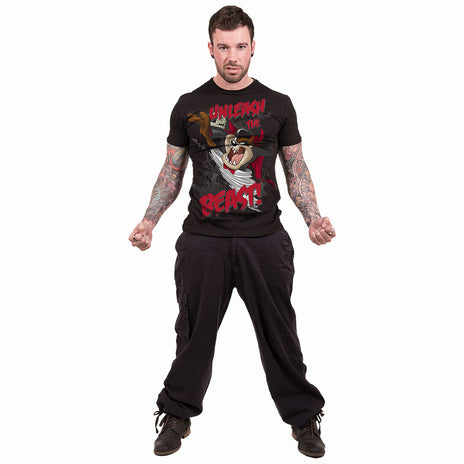 TAZ - UNLEASH THE BEAST - Maglietta con stampa frontale nera