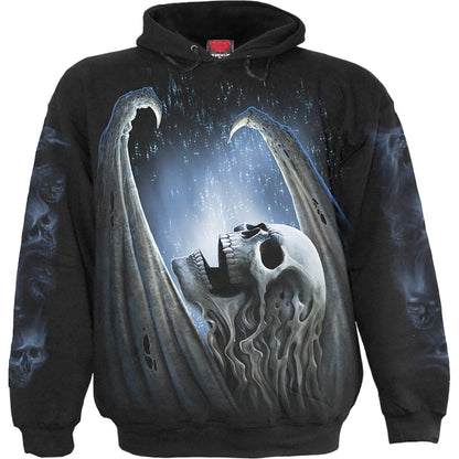 WINGED SKELTON - Hoody Black - Spiral USA