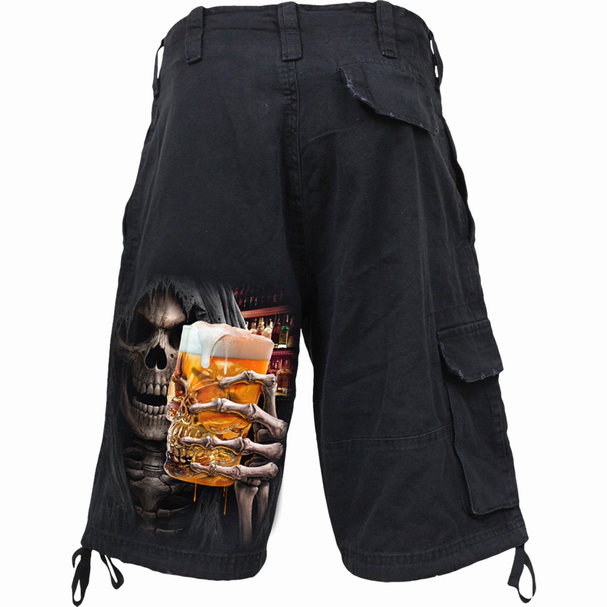 LIVE LOUD - Vintage Cargo Shorts Black - Spiral USA